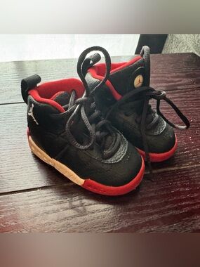 Nike Air Jordan Jumpman Pro Toddler Sneakers Black Red Size 3C - Like New